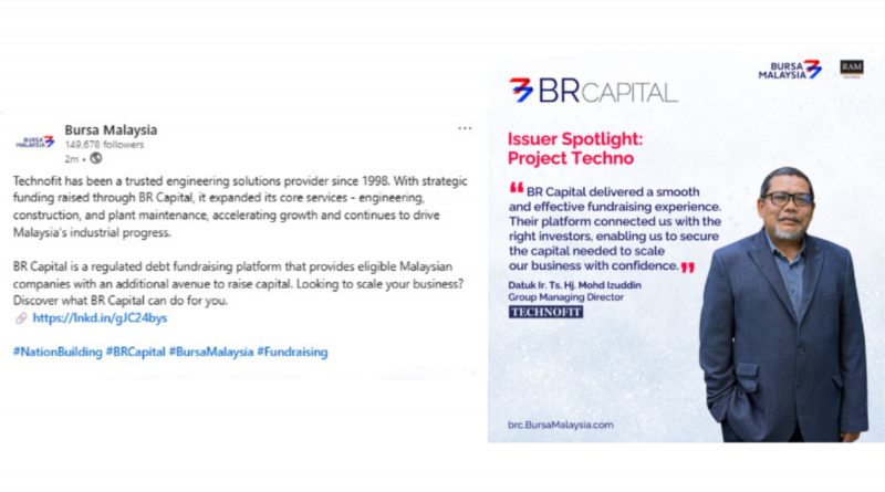BR CAPITAL – ISSUER SPOTLIGHT: PROJECT TECHNO FOR TECHNOFIT